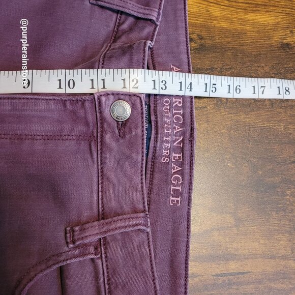 American Eagle Jeans 18 R Jegging Super Hi Rise Next Level Stretch X Purple - Picture 9 of 12